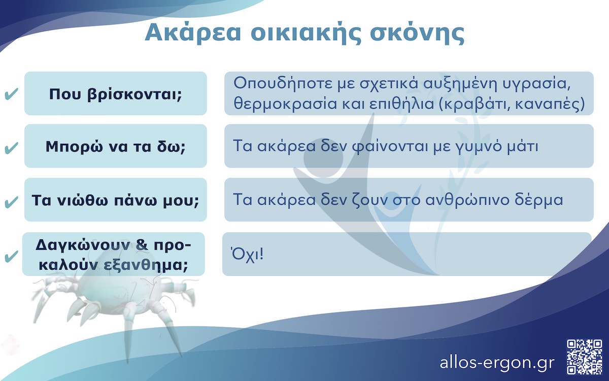 Ακάρεα οικιακής σκόνης και συχνές ερωτήσεις